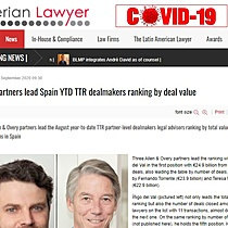 A&O partners lead Spain YTD TTR dealmakers ranking by deal value